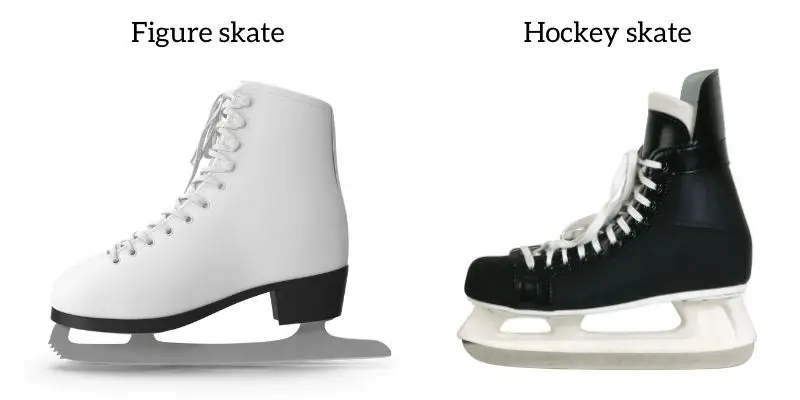 Figure skates vs hockey skates; comparison